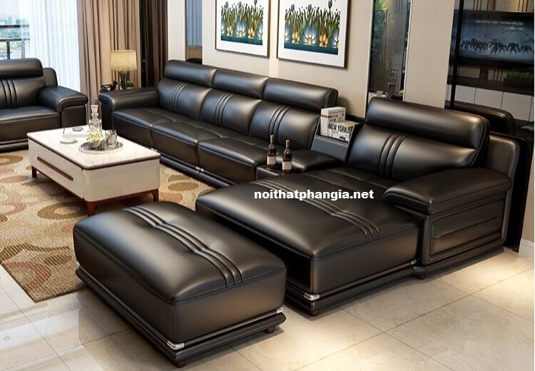 sofa da hiện đại e24