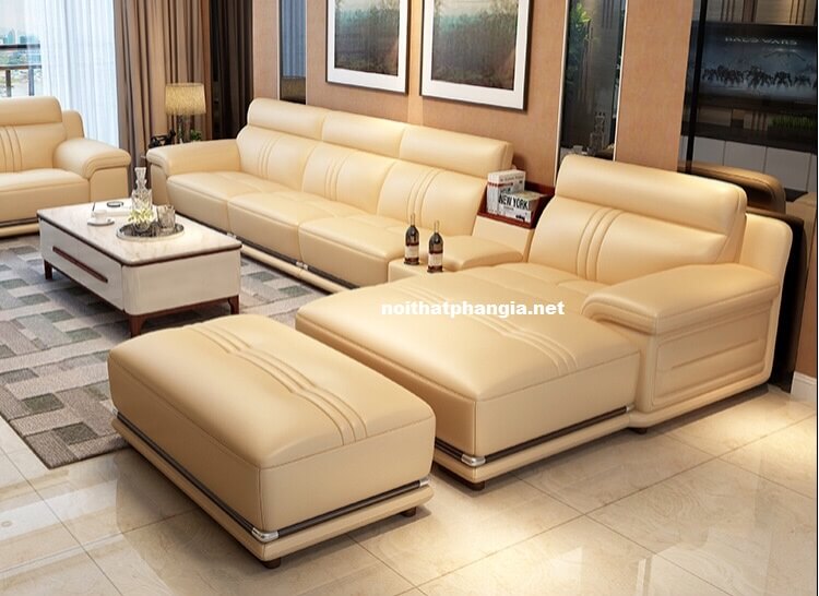 sofa da hiện đại e24