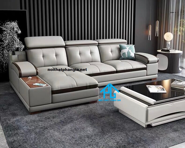 Sofa da hiện đại E17