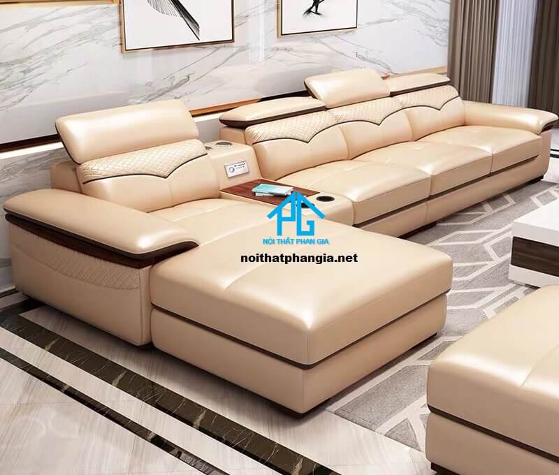 Sofa da hiện đại E32