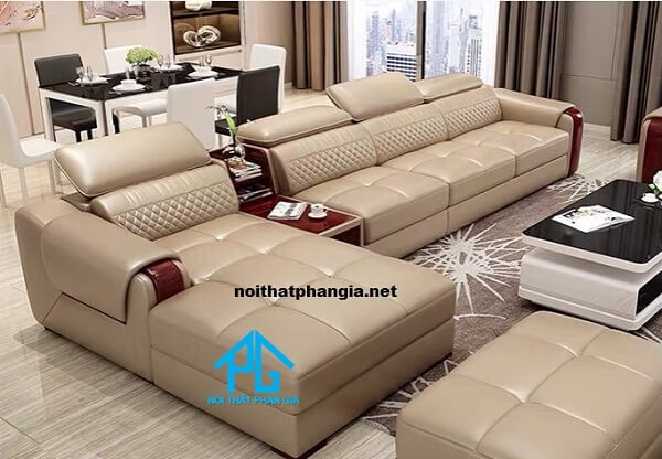 sofa da hiện đại e15