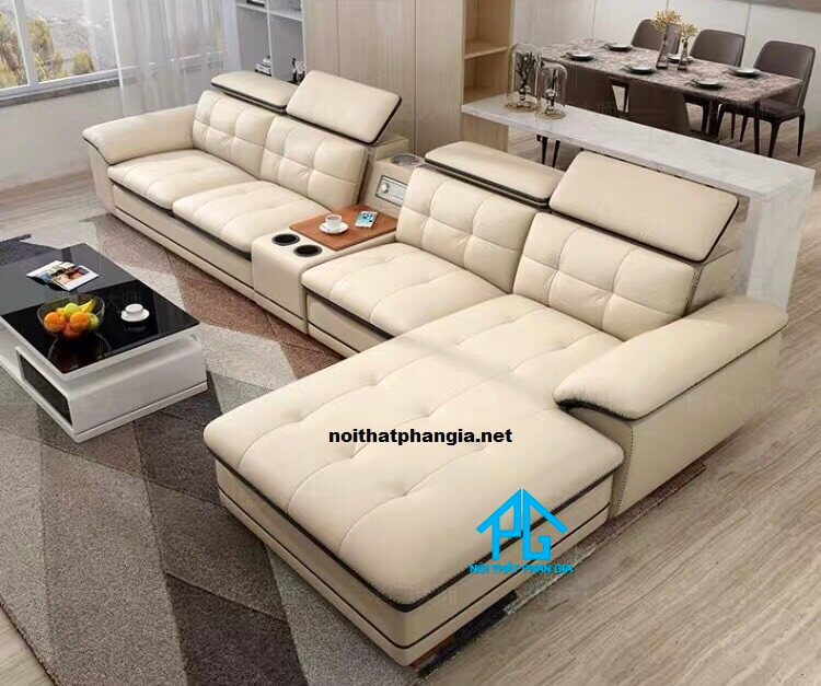 sofa da tay gối e12