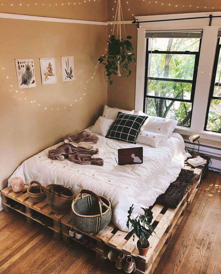 giường gỗ pallet cho homestay