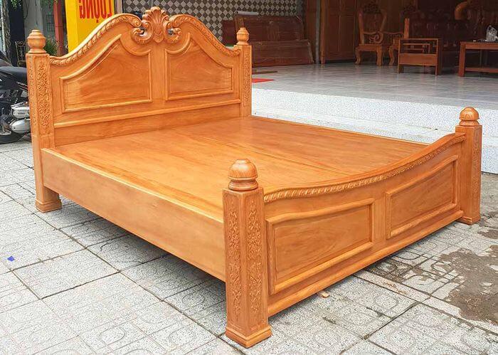 giường ngủ làm từ gỗ gõ đỏ giá rẻ