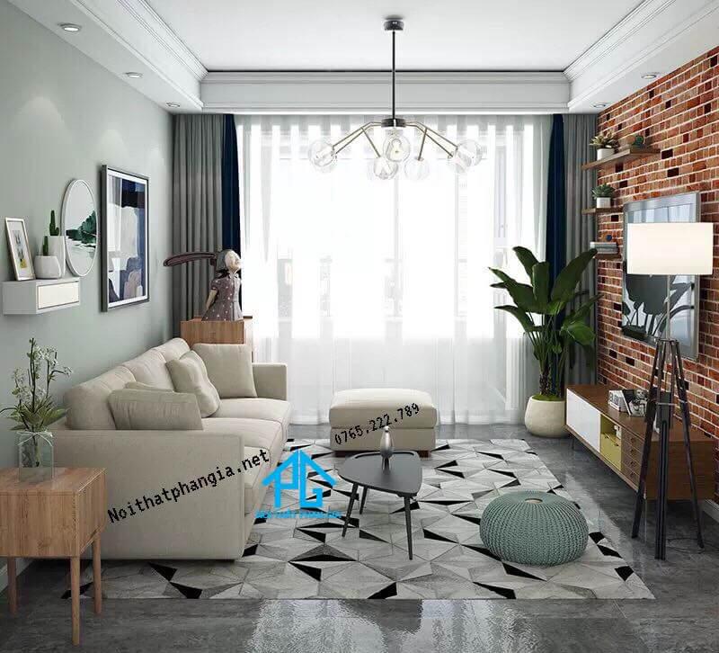 bộ sofa nỉ phòng khách;