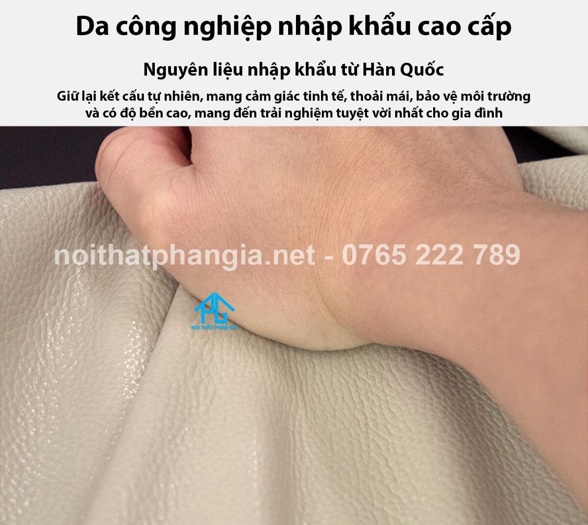 chất da bò sofa e16b