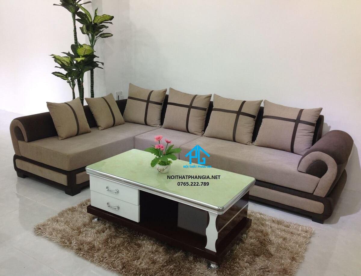 ghế sofa vải bố phòng khách;