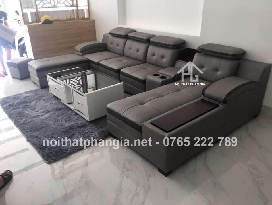 sofa da thật nhập khẩu cao cấp;