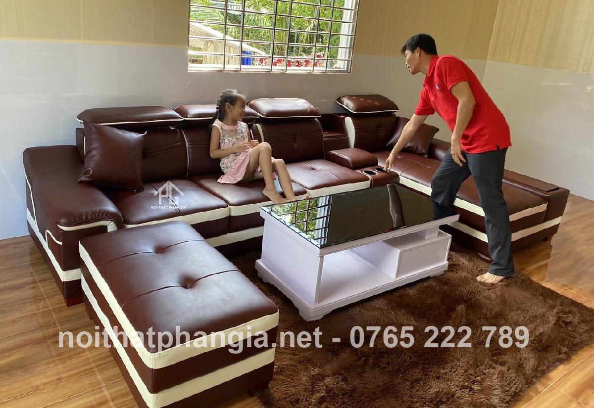 bọc ghế sofa da simili tại nhà;