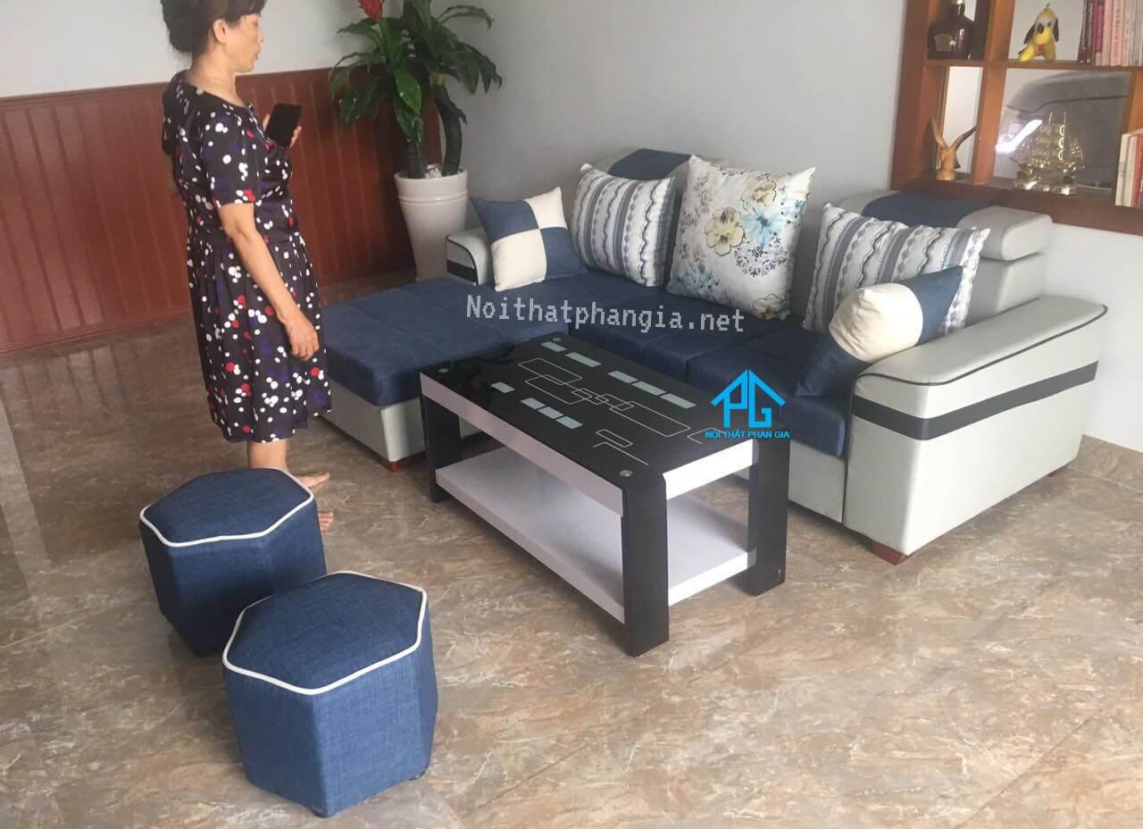 sofa vải nỉ cho phòng khách nhỏ