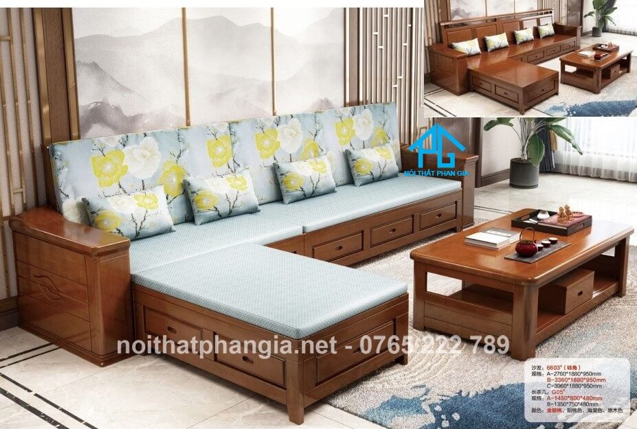 Sofa gỗ phòng khách pg6603
